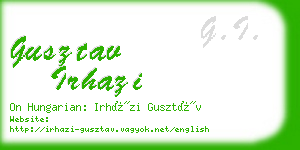 gusztav irhazi business card